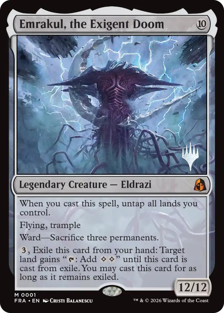 Emrakul, the Exigent Doom (1) [Reality Fracture Promos]