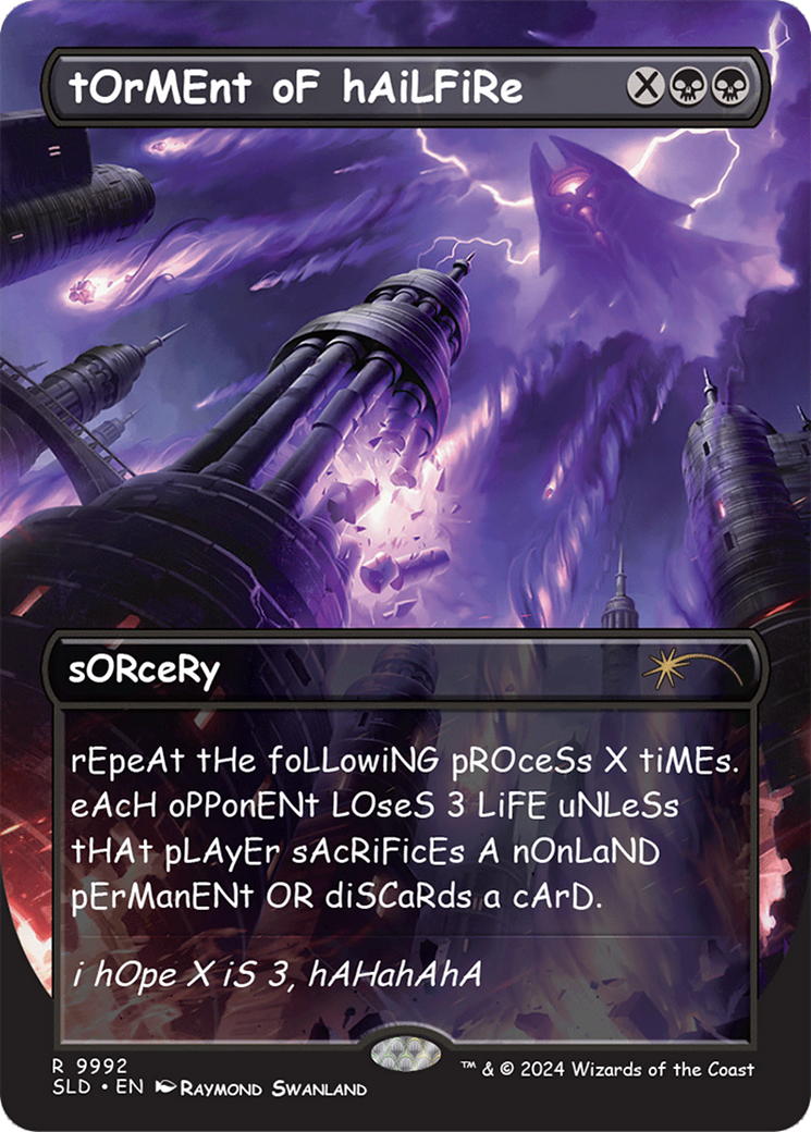 Torment of Hailfire (SLD-9992) - Secret Lair Drop (Borderless) Foil
