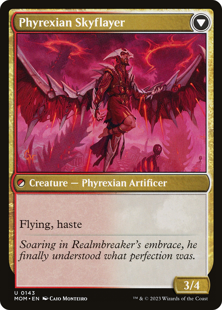 Harried Artisan // Phyrexian Skyflayer (MOM-143) - March of the Machine Foil