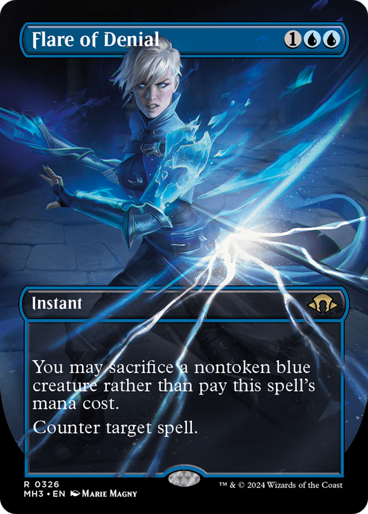 Flare of Denial (Borderless) (MH3-326) - Modern Horizons 3 (Borderless)
