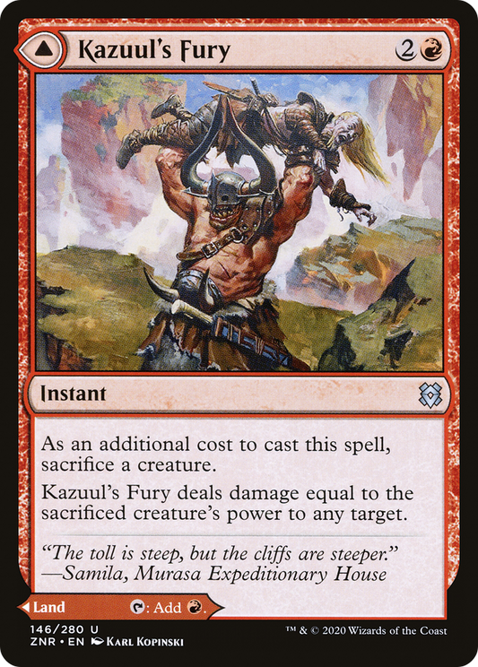Kazuul's Fury // Kazuul's Cliffs [Zendikar Rising]