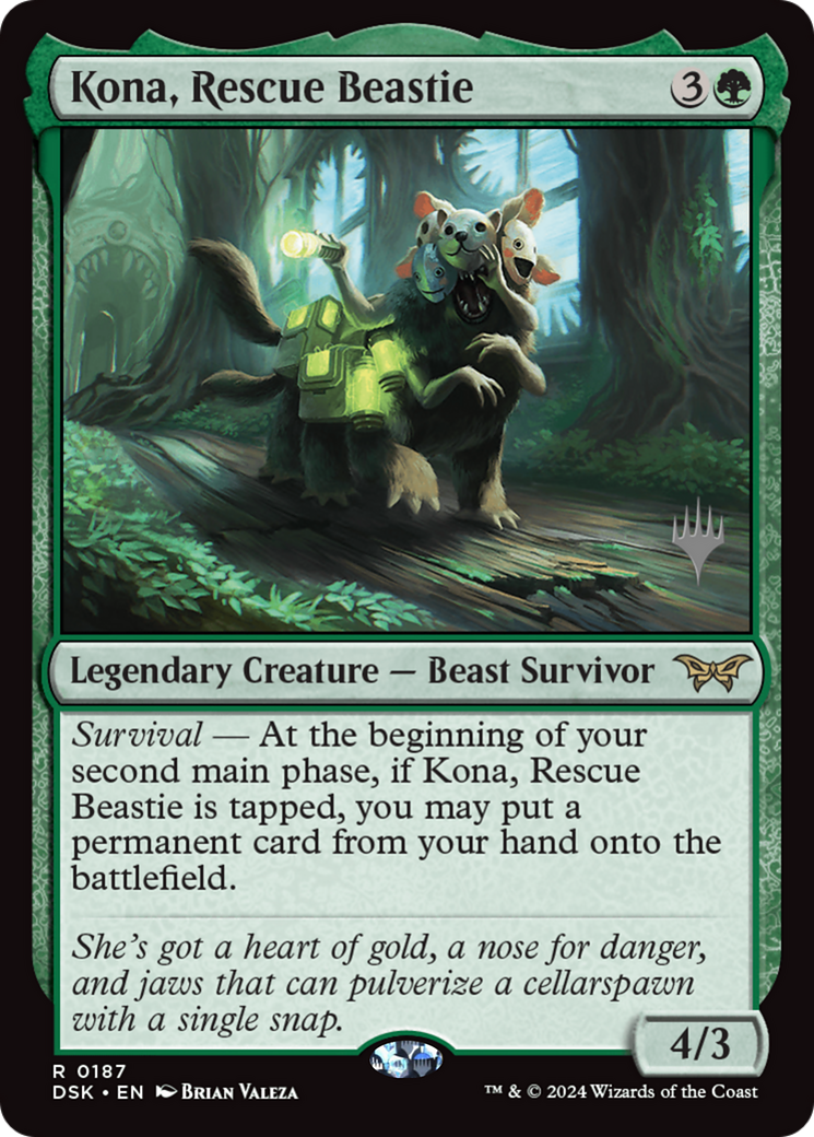Kona, Rescue Beastie (PPDSK-187) - Duskmourn: House of Horror Promos Foil