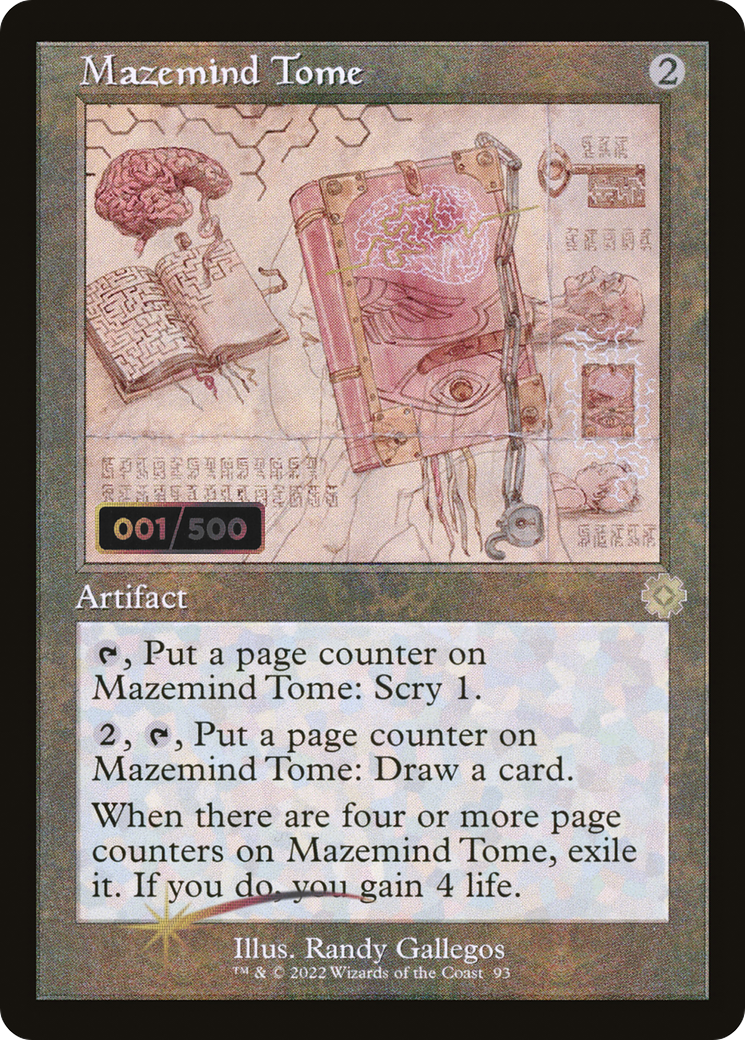 Mazemind Tome (Retro Schematic) (Serial Numbered) [The Brothers' War Retro Artifacts]