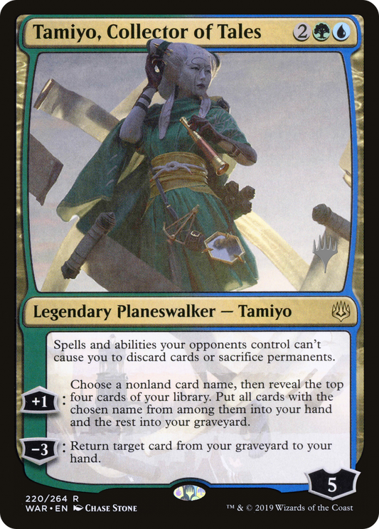 Tamiyo, Collector of Tales (PPTHB-220) - War of the Spark Promos Foil