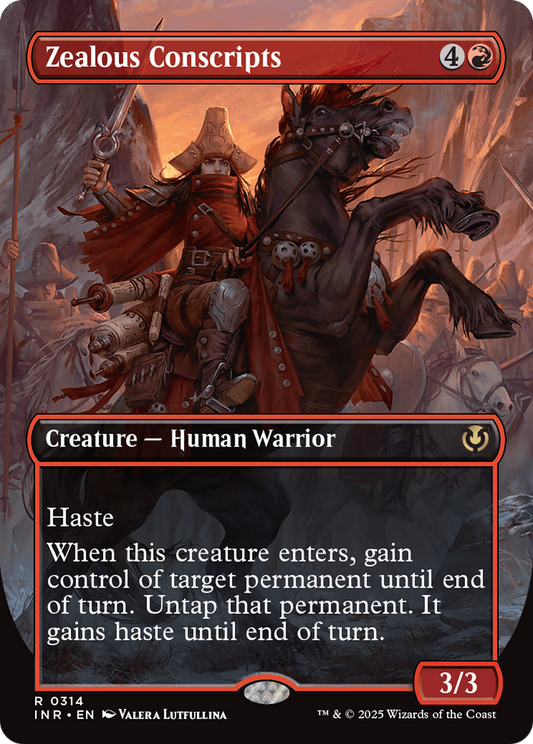 Zealous Conscripts (Borderless) (INR-314) - Innistrad Remastered (Borderless) Foil