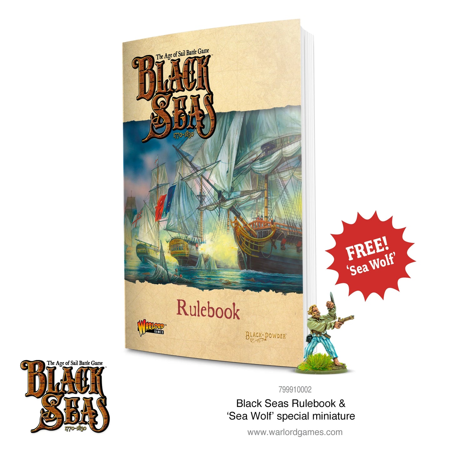 Black Seas: The Age of Sails Battle Game - Rulebook (+ Promo Miniature)
