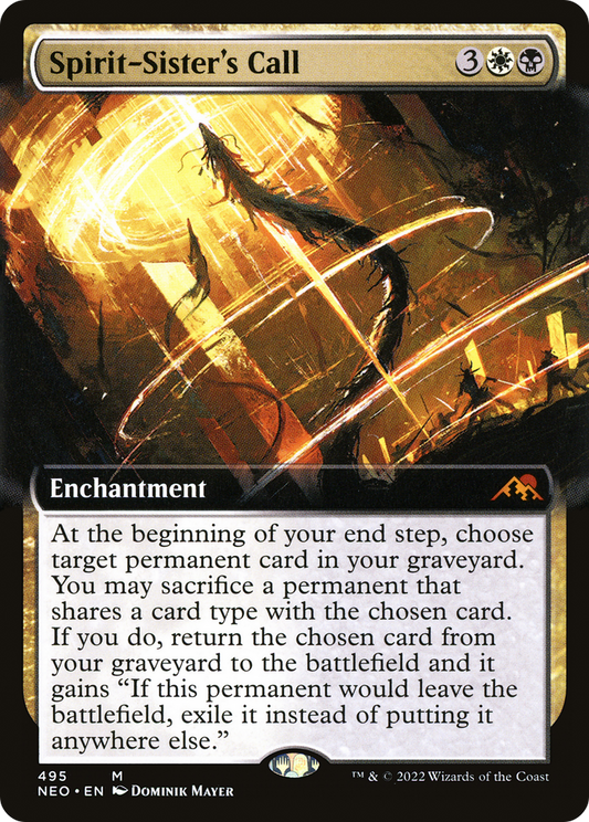 Spirit-Sister's Call (NEO-495) - Kamigawa: Neon Dynasty: (Extended Art)
