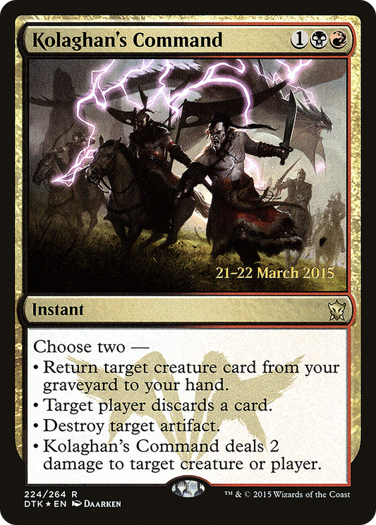 Kolaghan's Command  [Dragons of Tarkir Prerelease Promos]