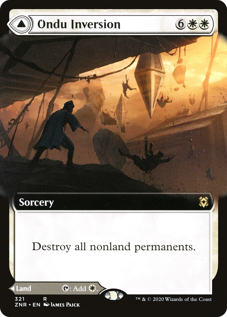 Ondu Inversion // Ondu Skyruins (Extended Art) [Zendikar Rising]