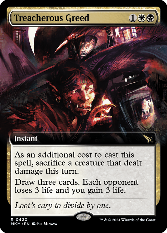 Treacherous Greed (MKM-420) - Murders at Karlov Manor: (Extended Art) Foil