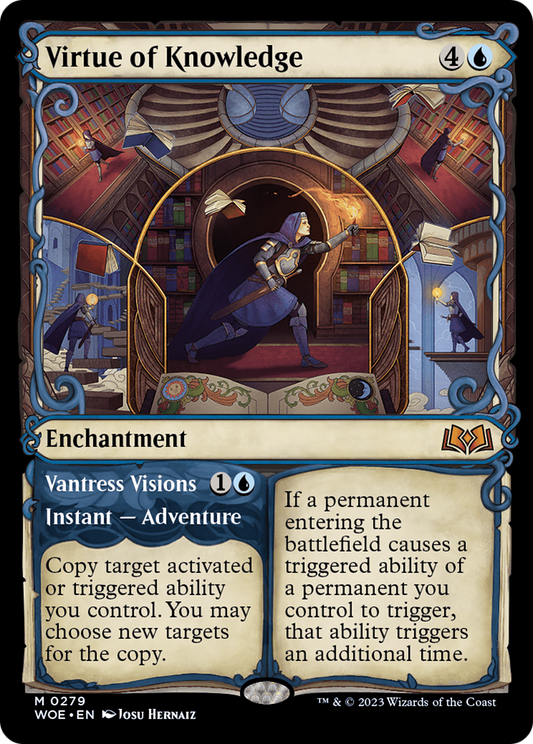 Virtue of Knowledge // Vantress Visions (WOE-279) - Wilds of Eldraine: (Showcase)