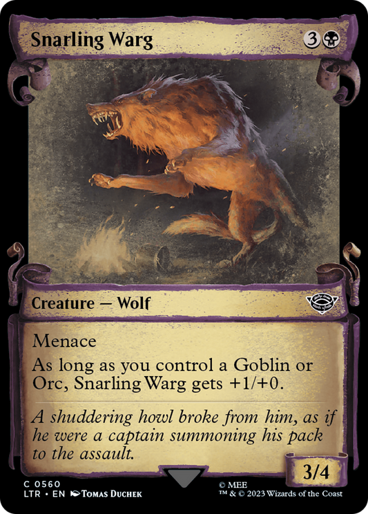 Snarling Warg (LTR-560) - The Lord of the Rings: Tales of Middle-earth: (Showcase)
