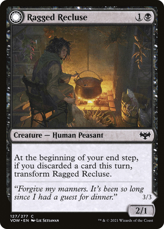 Ragged Recluse // Odious Witch (VOW-127) - Innistrad: Crimson Vow: (Double Faced Transform) Foil