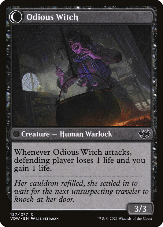 Ragged Recluse // Odious Witch (VOW-127) - Innistrad: Crimson Vow: (Double Faced Transform)