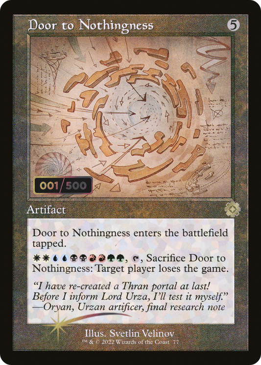 Door to Nothingness (Retro Schematic) (Serial Numbered) [The Brothers' War Retro Artifacts]