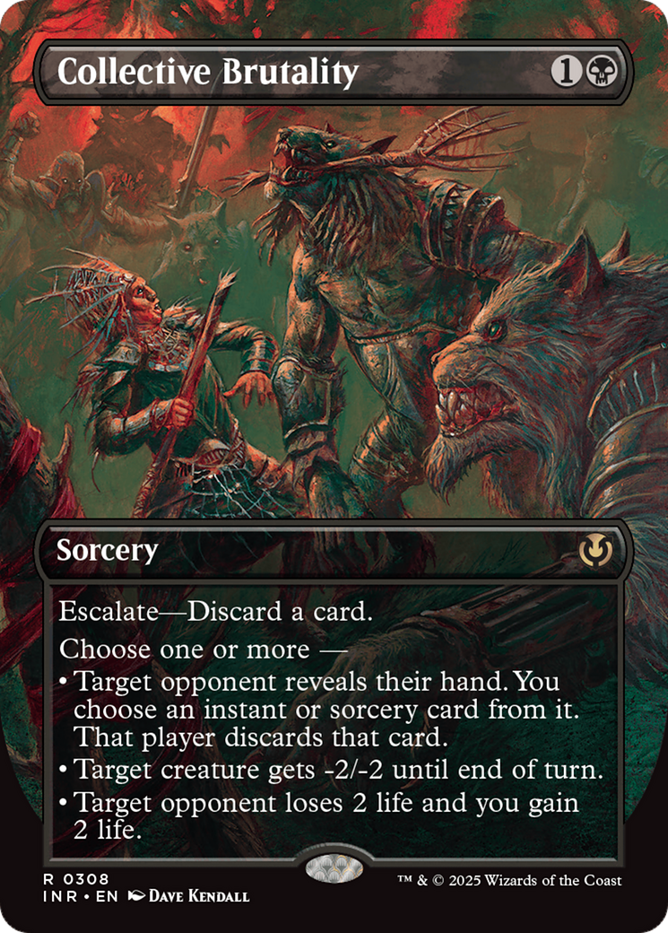 Collective Brutality (Borderless) (INR-308) - Innistrad Remastered (Borderless) Foil