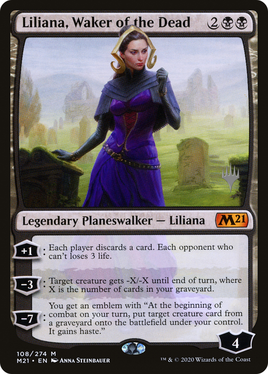 Liliana, Waker of the Dead (PPM21-108) - Core Set 2021 Promos Foil