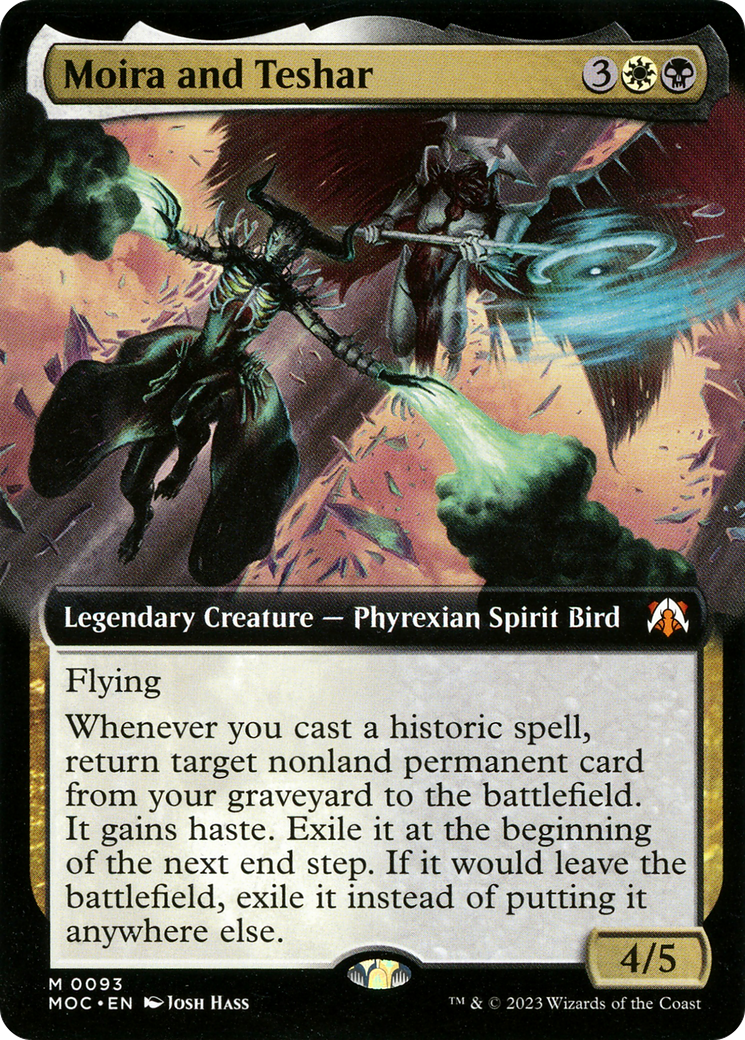 Moira and Teshar (MOC-093) - March of the Machine Commander: (Extended Art) Foil