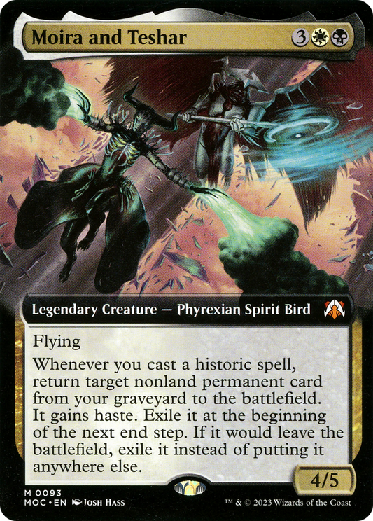Moira and Teshar (MOC-093) - March of the Machine Commander: (Extended Art) Foil