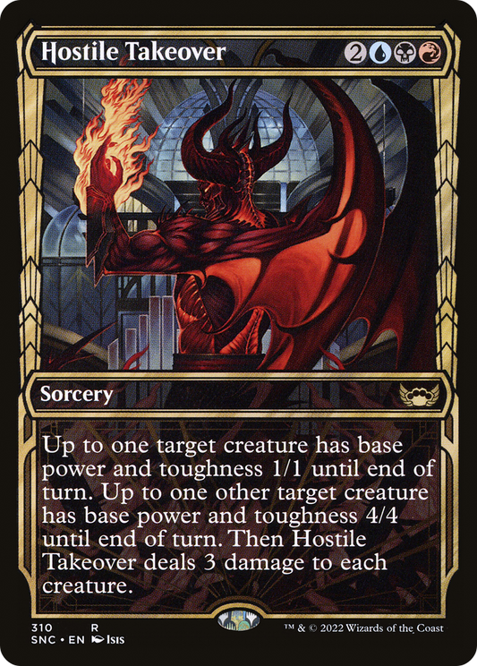 Hostile Takeover (SNC-310) - Streets of New Capenna: (Showcase) Foil
