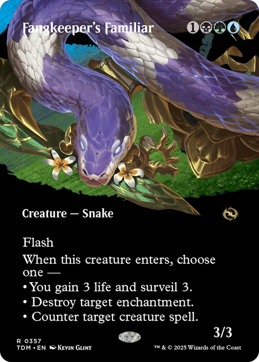 Fangkeeper's Familiar (TDM-357) - Tarkir: Dragonstorm: (Showcase) (Borderless) Foil