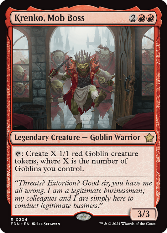 Krenko, Mob Boss (FDN-204) - Foundations Foil