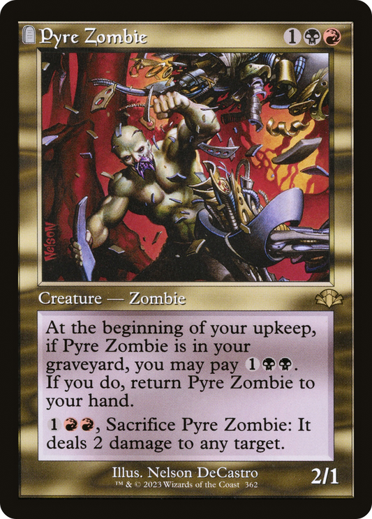 Pyre Zombie (DMR-362) - Dominaria Remastered: (tombstone) Foil