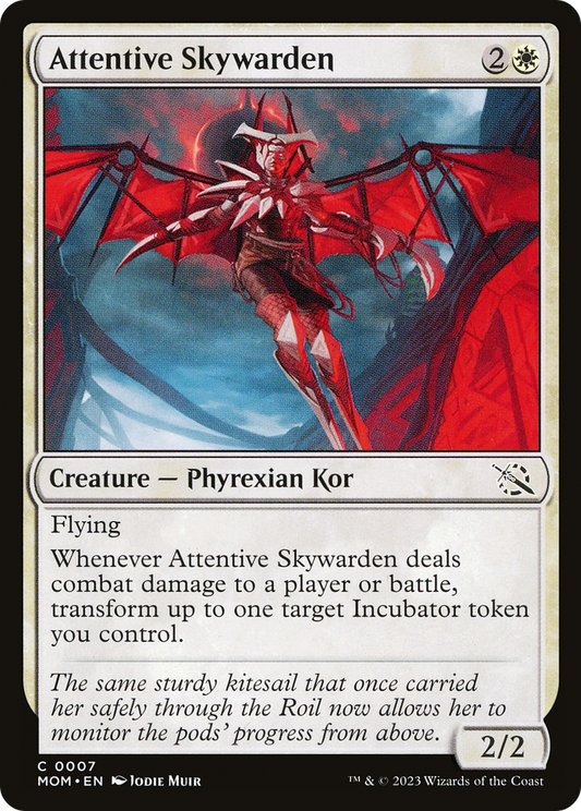 Attentive Skywarden (MOM-007) - March of the Machine Foil