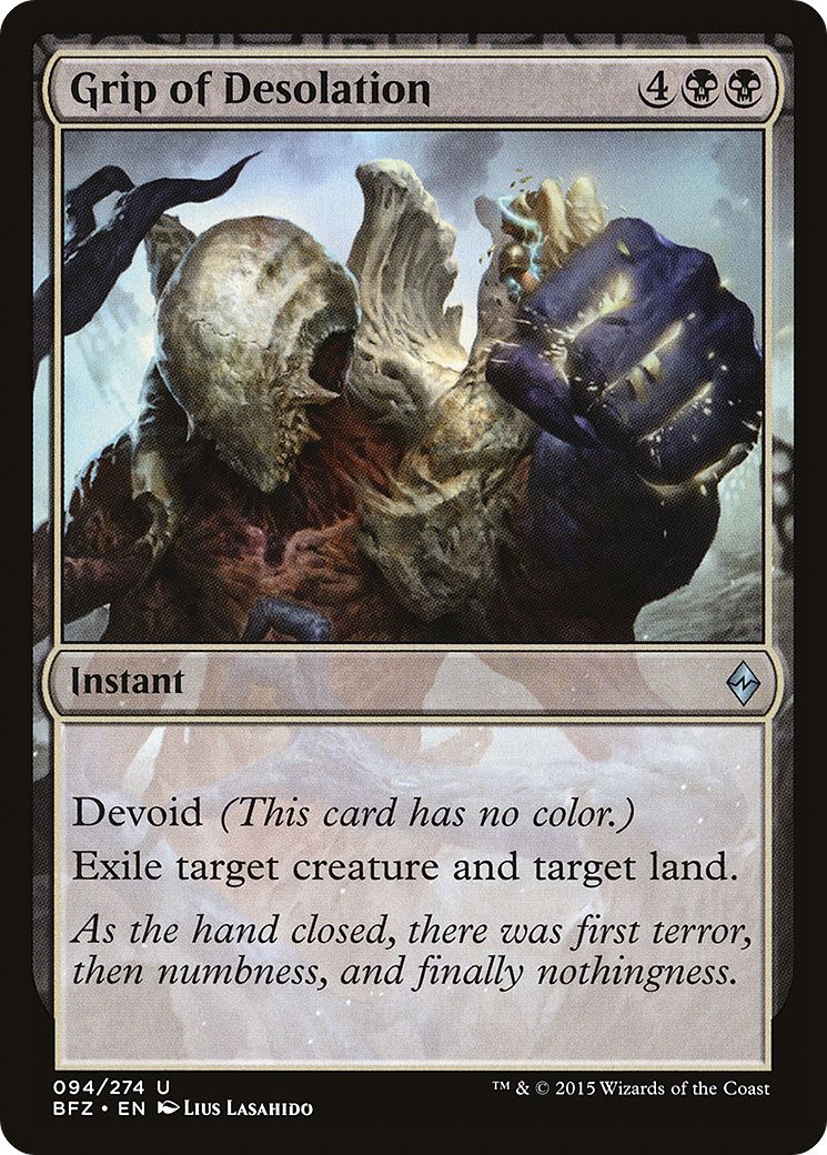 Grip of Desolation (BFZ-094) - Battle for Zendikar: (devoid) Foil