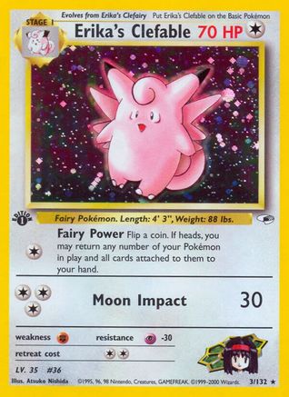 Erika's Clefable (3/132) [Gym Heroes Unlimited]