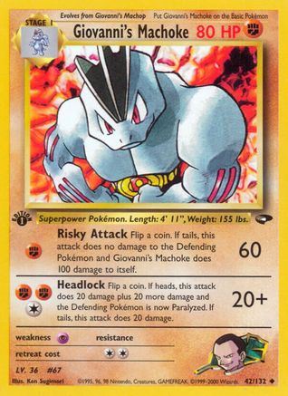 Giovanni's Machoke (42/132) [Gym Challenge Unlimited]