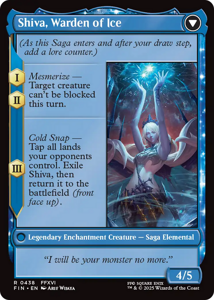 Jill, Shiva's Dominant (Extended Art) (FIN-438) - FINAL FANTASY: (enchantment, Extended Art)