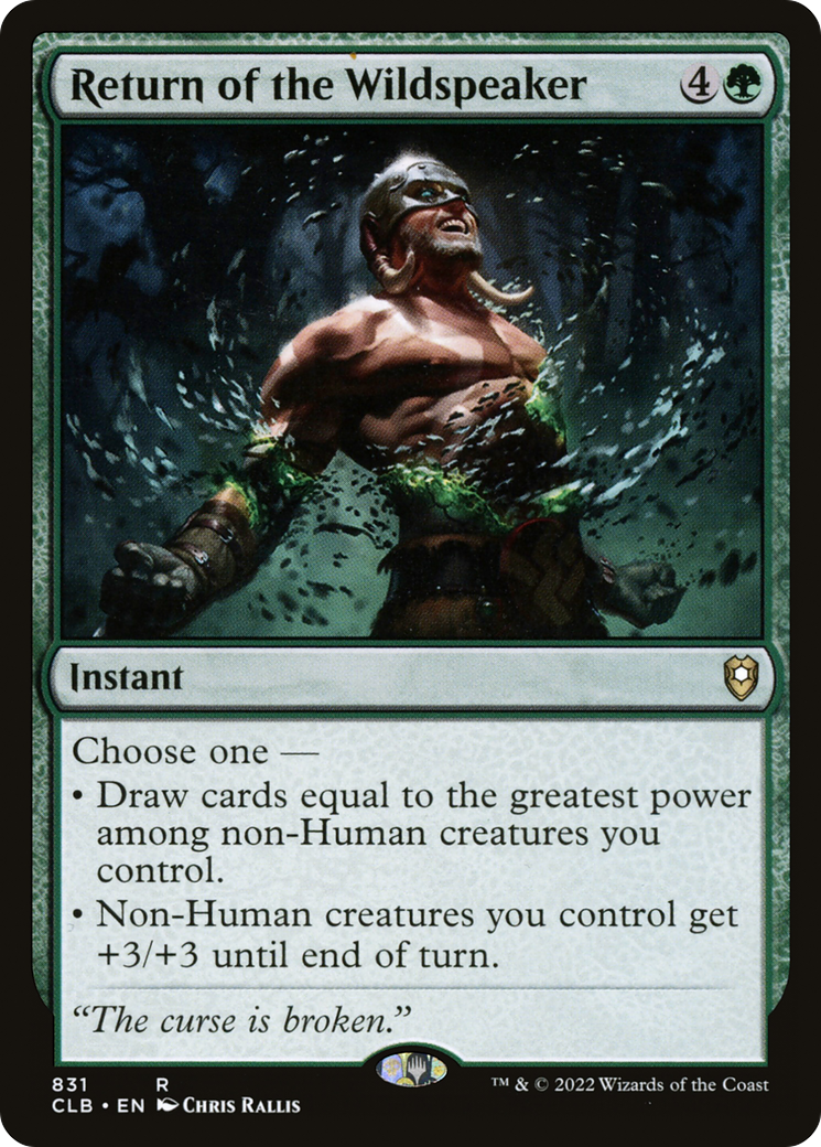 Return of the Wildspeaker [Commander Legends: Battle for Baldur's Gate]