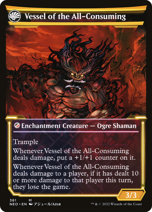 Hidetsugu Consumes All // Vessel of the All-Consuming (NEO-361) - Kamigawa: Neon Dynasty: (Showcase, fandfc)