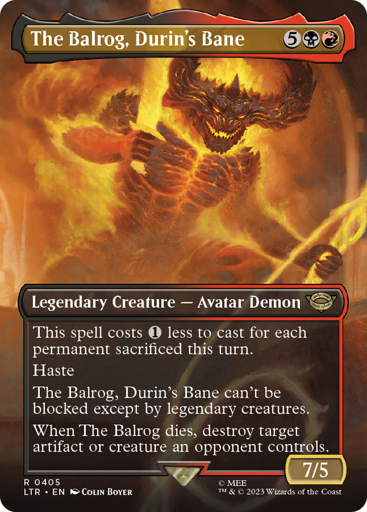 The Balrog, Durin's Bane (LTR-405) - The Lord of the Rings: Tales of Middle-earth (Borderless) Foil