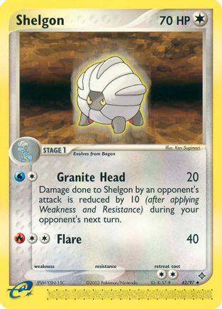 Shelgon (42/97) [EX: Dragon]