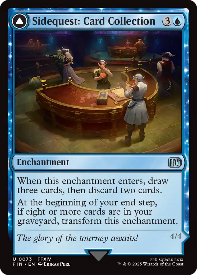 Sidequest: Card Collection // Magicked Card (FIN-073) - FINAL FANTASY: (enchantment)