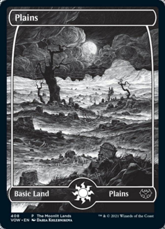 Plains (The Moonlit Lands) (Foil Etched) [Innistrad: Crimson Vow Promos]