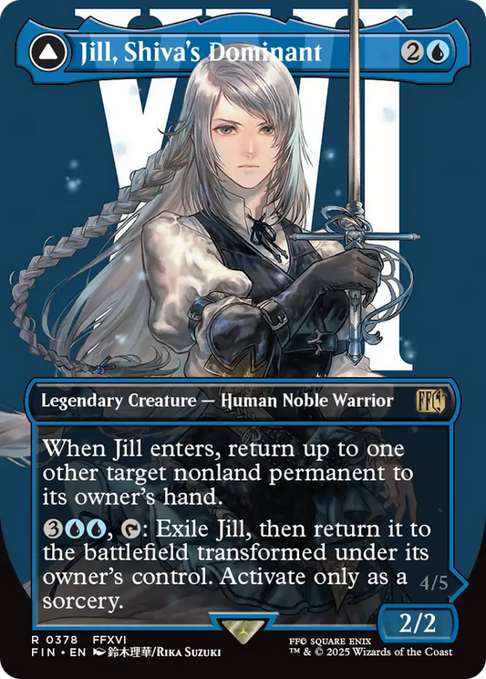 Jill, Shiva's Dominant (Borderless) (FIN-378) - FINAL FANTASY: (enchantment) (Borderless)