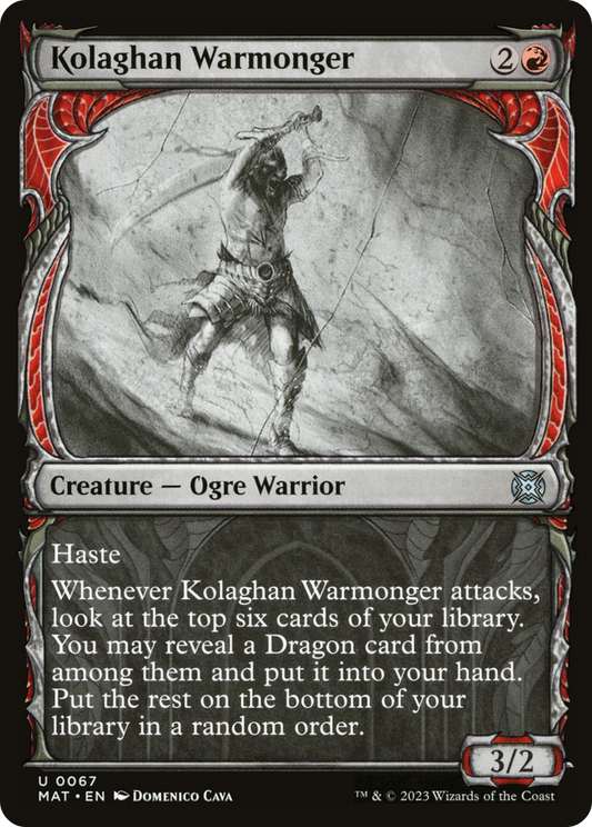 Kolaghan Warmonger (MAT-067) - March of the Machine: The Aftermath: (Showcase) Foil