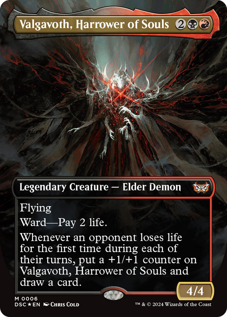 Valgavoth, Harrower of Souls (Borderless) (DSC-006) - Duskmourn: House of Horror Commander (Borderless) Foil