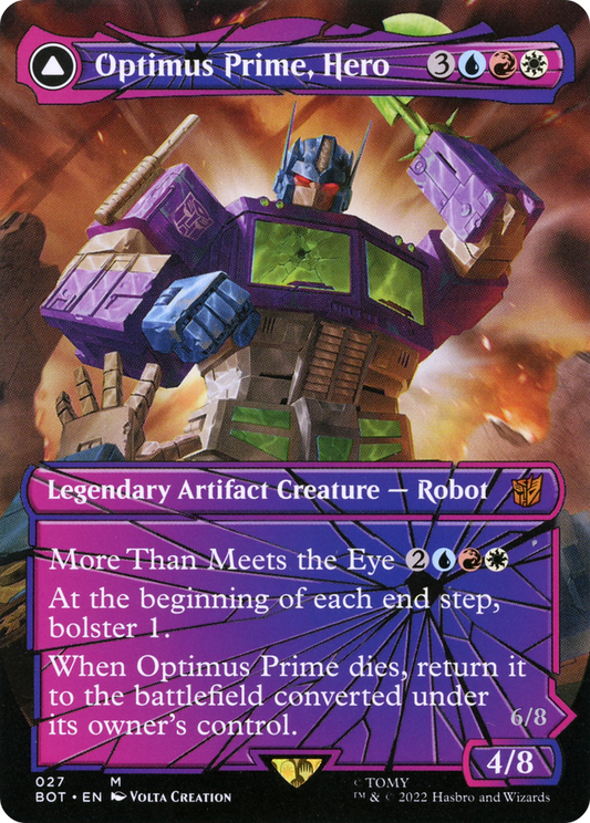 Optimus Prime, Hero // Optimus Prime, Autobot Leader (Shattered Glass) [Universes Beyond: Transformers]