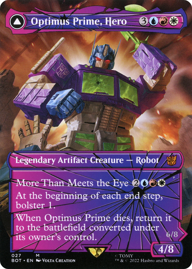 Optimus Prime, Hero // Optimus Prime, Autobot Leader (Shattered Glass) [Universes Beyond: Transformers]