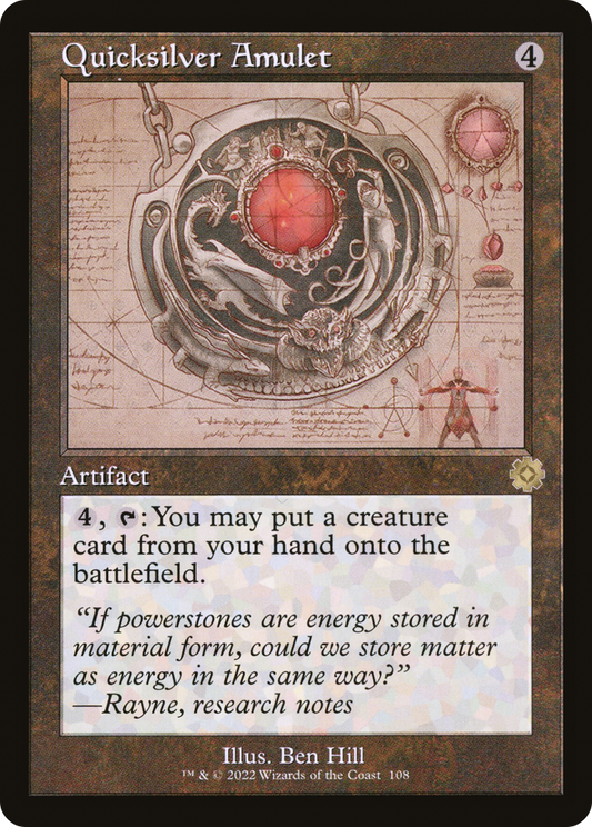Quicksilver Amulet (BRR-108) - The Brothers' War Retro Artifacts Foil
