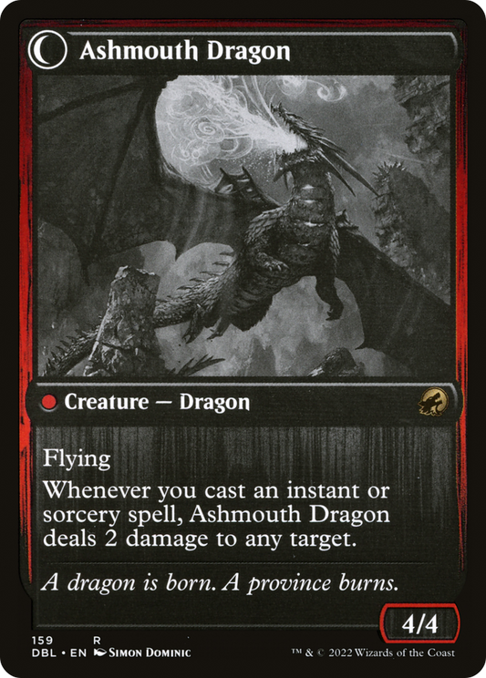 Smoldering Egg // Ashmouth Dragon (DBL-159) - Innistrad: Double Feature: (Double Faced Transform) Foil