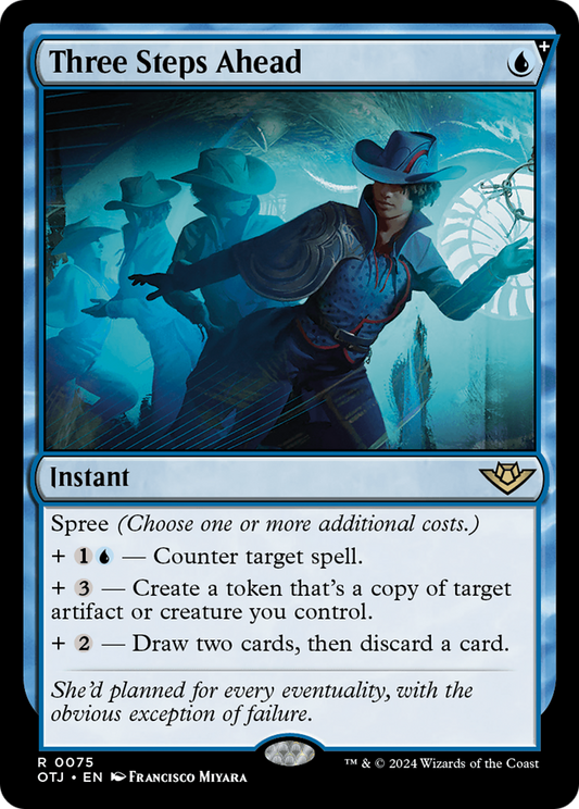 Three Steps Ahead (OTJ-075) - Outlaws of Thunder Junction: (spree) Foil