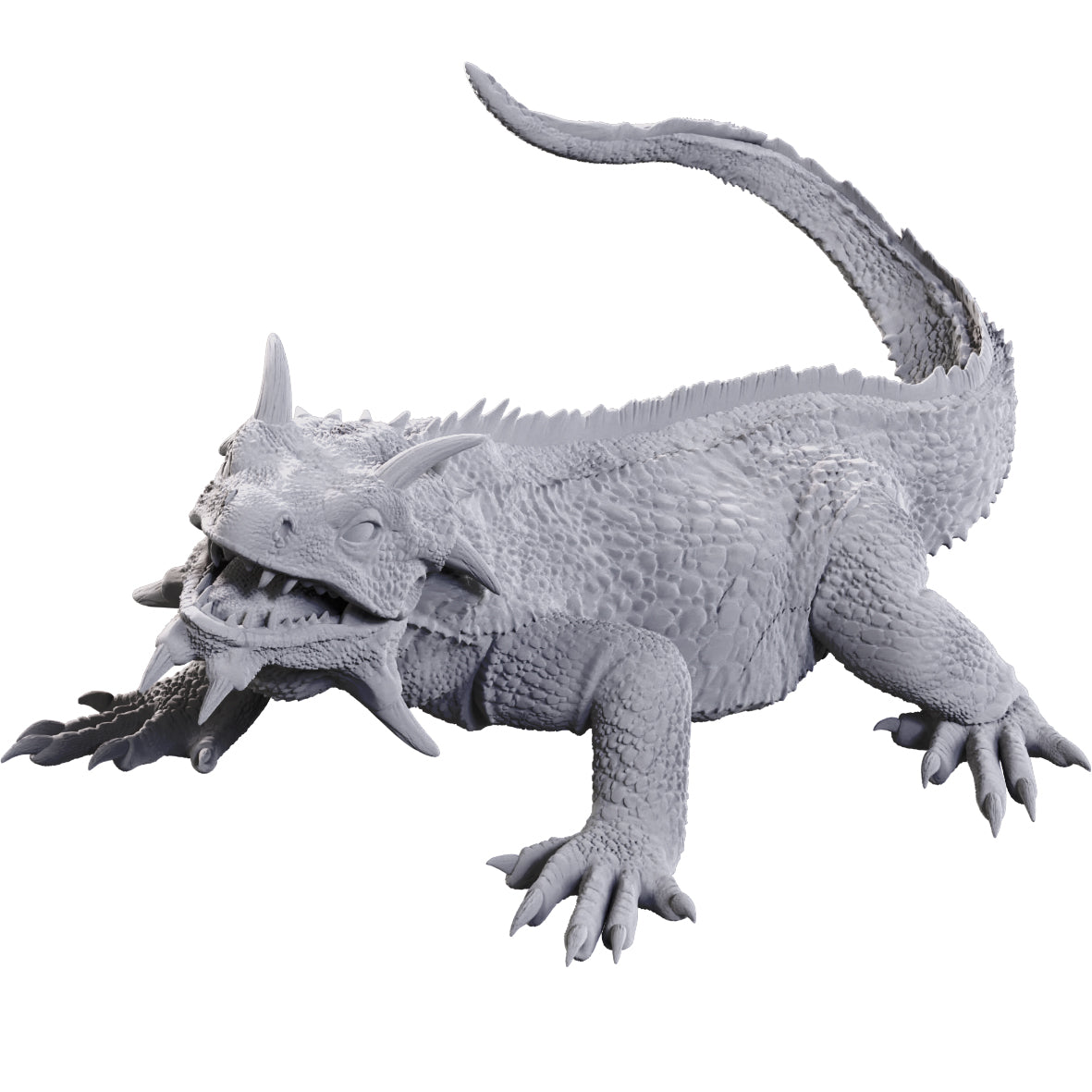 D&D Unpainted Minis - Tortle Druid and Wild Shape Giant Lizard (90707)