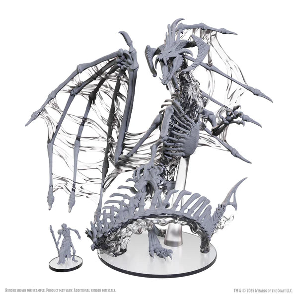 D&D Icons of the Realms: Black Dracolich - Unpainted