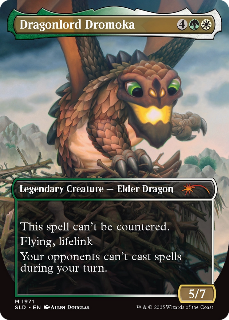 Dragonlord Dromoka // Dragonlord Dromoka (SLD-1971) - Secret Lair Drop (Borderless) Foil