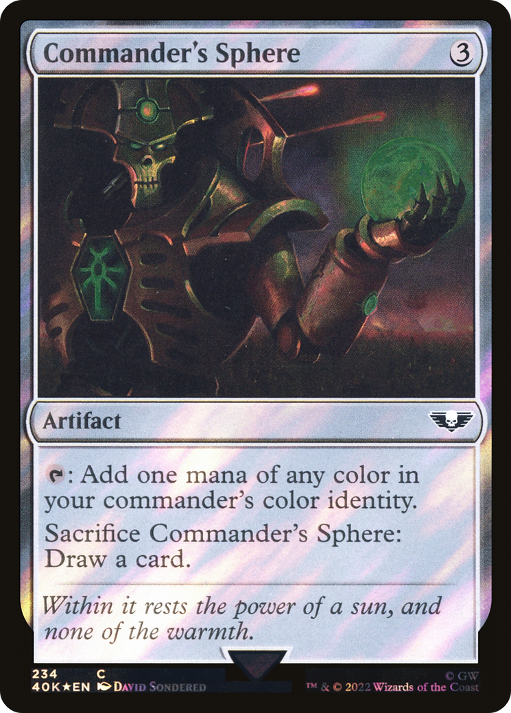 Commander's Sphere (234) (Surge Foil) [Universes Beyond: Warhammer 40,000]